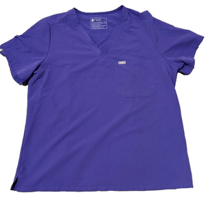 Figs purple vneck scrub top Sz XXL